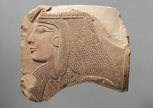 Load image into Gallery viewer, Egyptian Relief fragment head of a lady wall plaque art Sculpture 8.75&quot; www.Neo-Mfg.com Museum reproduction m18
