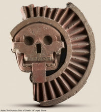 Load image into Gallery viewer, History Aztec Maya Artifact Carved Teotihuacan Disc of Death Sculpture Statue 17.25&quot; Tall www.Neo-Mfg.com Wall art
