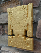 Load image into Gallery viewer, Inca Viracocha Tiwanaku Gateway sun Sculptural wall relief plaque 10&quot; www.Neo-Mfg.com home decor d19
