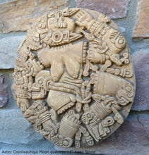 Load image into Gallery viewer, History Aztec Maya Artifact Coyolxauhqui Moon goddess wall relief Sculpture 11&quot; Tall www.Neo-Mfg.com home decor art n3
