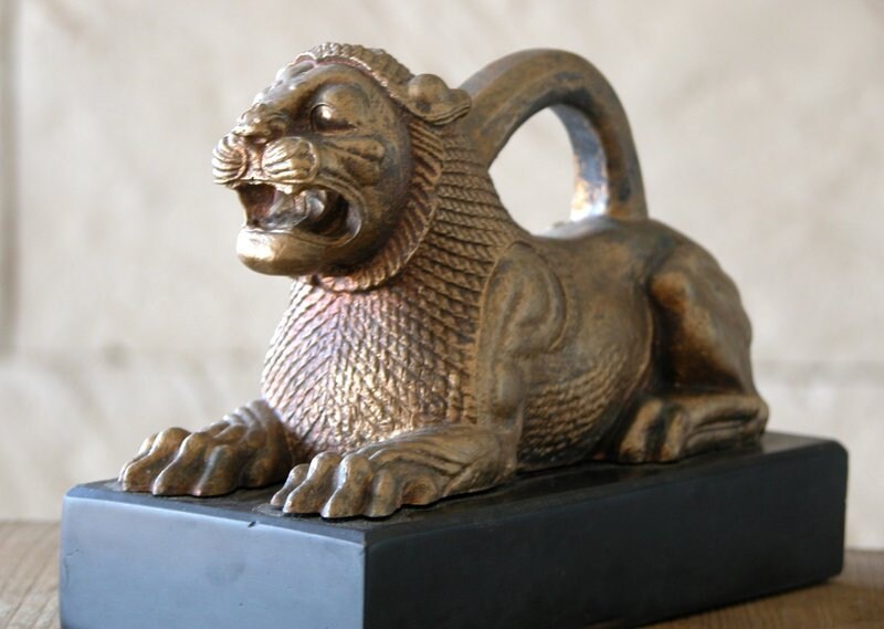 Assyrian Lion De Susa Suse weight Sculpture statue 7.5
