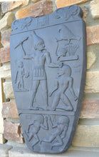 Load image into Gallery viewer, History Egyptian Palette of Narmer Sculptural wall relief www.Neo-Mfg.com 25&quot; Museum reproduction Grand scale
