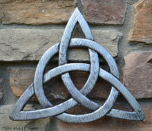 Load image into Gallery viewer, Celtic decor Trinity Knot triquetra Wall Plaque sculpture Irish www.Neo-Mfg.com 12&quot;
