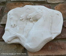 Load image into Gallery viewer, Roman Greek Rearing Horses Sculpture Statue plaque www.Neo-Mfg.com 12&quot; home decor
