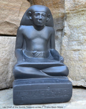 Load image into Gallery viewer, Egyptian Scribe Lay seated sitting statue Sculpture 7&quot; www.Neo-Mfg.com museum reproduction
