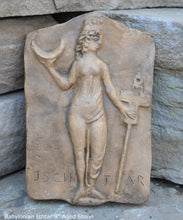 Load image into Gallery viewer, Babylonian Ishtar mythology goddess of love, eroticism, war, wall plaque relief statue sculpture 9&quot; www.Neo-Mfg.com Museum reproduction g4
