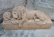 Load image into Gallery viewer, Lion of Lucerne Sculpture Statue 8&quot; long www.Neo-Mfg.com home decor
