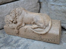 Load image into Gallery viewer, Lion of Lucerne Sculpture Statue 8&quot; long www.Neo-Mfg.com home decor
