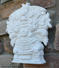 Load image into Gallery viewer, History Aztec Maya Mesoamerica God of Corn Zapotec Deity Vessel wall plaque relief Sculpture www.Neo-Mfg.com 10&quot; p3
