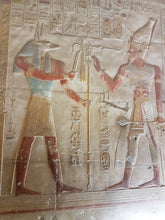 Load image into Gallery viewer, Egyptian Anubis Ramses II Temple of Seti I, Abydos wall plaque art Sculpture 11.5&quot; www.Neo-Mfg.com
