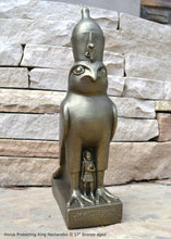 Load image into Gallery viewer, History Egyptian Horus Protecting King Nectanebo II www.Neo-Mfg.com 17&quot; Home decor Rare
