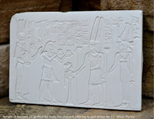 Load image into Gallery viewer, History Egyptian Offering to Amun Temple of Ramses III at Medinet Habu 11&quot; Stela Sculptural wall relief www.Neo-Mfg.com m9
