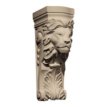 Load image into Gallery viewer, Animal Lion Face with Acanthus Corbel Column plaque Fragment relief www.Neo-Mfg.com 14&quot; each
