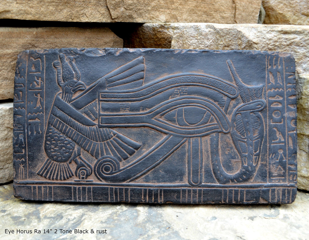 History Egyptian Eye Horus Ra Plaque Artifact Sculpture 14