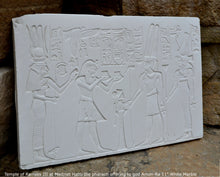 Load image into Gallery viewer, History Egyptian Offering to Amun Temple of Ramses III at Medinet Habu 11&quot; Stela Sculptural wall relief www.Neo-Mfg.com m9
