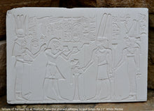 Load image into Gallery viewer, History Egyptian Offering to Amun Temple of Ramses III at Medinet Habu 11&quot; Stela Sculptural wall relief www.Neo-Mfg.com m9
