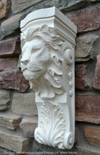 Load image into Gallery viewer, Animal Lion Face with Acanthus Corbel Column plaque Fragment relief www.Neo-Mfg.com 14&quot; each
