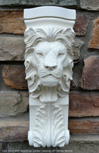 Load image into Gallery viewer, Animal Lion Face with Acanthus Corbel Column plaque Fragment relief www.Neo-Mfg.com 14&quot; each
