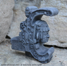 Load image into Gallery viewer, Aztec Mayan Queen of Uxmal Architectural element bust Sculpture 4&quot; www.Neo-Mfg.com home decor
