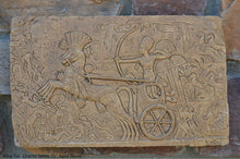 Load image into Gallery viewer, History Egyptian King Tut Tutankhamen Chariot battle scene Plaque Artifact Sculpture 10&quot; www.Neo-Mfg.com Ramses e24
