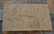 Load image into Gallery viewer, History Egyptian King Tut Tutankhamen Chariot battle scene Plaque Artifact Sculpture 10&quot; www.Neo-Mfg.com Ramses e24
