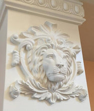 Load image into Gallery viewer, Animal Lion Face leaf plaque Fragment relief www.Neo-Mfg.com 8&quot; home decor b19
