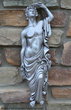 Load image into Gallery viewer, Roman Greek Wine Bearer Figure Sculptural Wall relief www.Neo-Mfg.com 18&quot; tall
