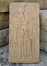 Load image into Gallery viewer, History Egyptian Goddess Hathor Dendera Sculptural wall relief www.Neo-Mfg.com 11&quot; Cow home decor art e9
