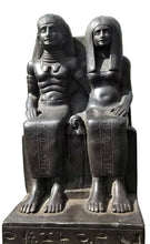Load image into Gallery viewer, Egyptian Sennefer and Senay seated sitting statue Sculpture 7&quot; www.Neo-Mfg.com museum reproduction
