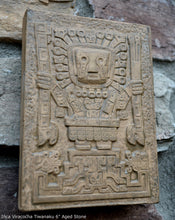 Load image into Gallery viewer, Inca Viracocha Tiwanaku Gateway sun Sculptural wall relief plaque 6&quot; www.Neo-Mfg.com home decor k16
