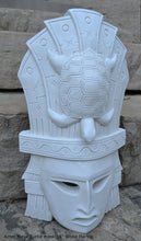 Load image into Gallery viewer, History Aztec Maya Turtle mask Sculpture Statue 16&quot; Tall www.Neo-Mfg.com wall plaque art
