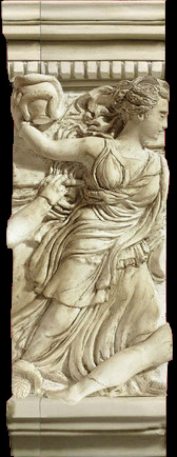 Roman Greek Fate Clotho from Pergamon Frieze Fragment Sculptural wall relief plaque www.Neo-Mfg.com 10