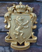 Load image into Gallery viewer, Decor Coat of Arms Lion wall plaque sign 11&quot; www.Neo-Mfg.com Rampant fighting j28
