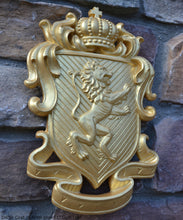 Load image into Gallery viewer, Decor Coat of Arms Lion wall plaque sign 11&quot; www.Neo-Mfg.com Rampant fighting j28
