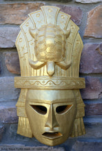 Load image into Gallery viewer, History Aztec Maya Turtle mask Sculpture Statue 16&quot; Tall www.Neo-Mfg.com wall plaque art

