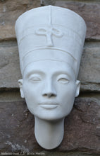 Load image into Gallery viewer, History Egyptian Nefertiti bust Fragment Sculptural wall relief plaque www.Neo-Mfg.com 7.5&quot;
