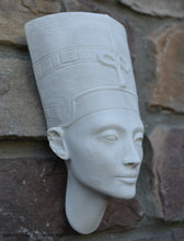 Load image into Gallery viewer, History Egyptian Nefertiti bust Fragment Sculptural wall relief plaque www.Neo-Mfg.com 7.5&quot;
