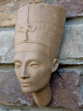 Load image into Gallery viewer, History Egyptian Nefertiti bust Fragment Sculptural wall relief plaque www.Neo-Mfg.com 7.5&quot;
