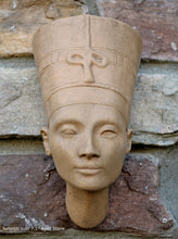 Load image into Gallery viewer, History Egyptian Nefertiti bust Fragment Sculptural wall relief plaque www.Neo-Mfg.com 7.5&quot;
