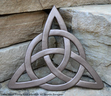 Load image into Gallery viewer, Celtic decor Trinity Knot triquetra Wall Plaque sculpture Irish www.Neo-Mfg.com 12&quot;
