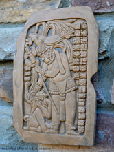 Load image into Gallery viewer, History Aztec Maya Mesoamerica lintel 46 plaque wall Sculpture Statue www.Neo-Mfg.com 9.5&quot; d14
