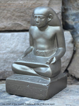 Load image into Gallery viewer, Egyptian Scribe Lay seated sitting statue Sculpture 7&quot; www.Neo-Mfg.com museum reproduction
