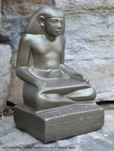 Load image into Gallery viewer, Egyptian Scribe Lay seated sitting statue Sculpture 7&quot; www.Neo-Mfg.com museum reproduction
