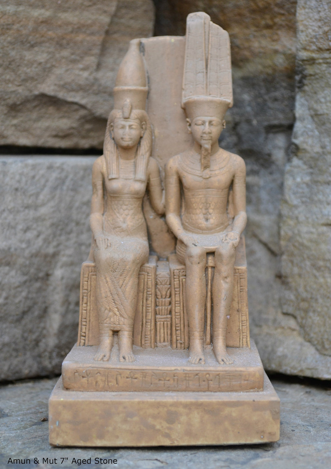 Egyptian God Amun & Mut Sculpture museum reproduction art 7