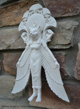 Load image into Gallery viewer, Egyptian Sekhmet winged Sculptural Wall frieze plaque relief www.Neo-Mfg.com 11&quot;
