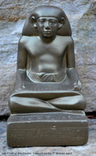 Load image into Gallery viewer, Egyptian Scribe Lay seated sitting statue Sculpture 7&quot; www.Neo-Mfg.com museum reproduction
