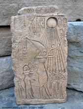 Load image into Gallery viewer, History Egyptian Akhetaten offering to Aton 10&quot; hieroglyph Sculptural wall relief www.Neo-Mfg.com Museum Reproduction
