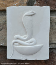 Load image into Gallery viewer, History Egyptian Wadjet cobra Stela Fragment Sculptural wall relief plaque www.Neo-Mfg.com 4.75&quot;
