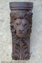 Load image into Gallery viewer, Animal Lion Face with Acanthus Corbel Column plaque Fragment relief www.Neo-Mfg.com 14&quot; each
