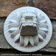 Load image into Gallery viewer, History Feathered Serpent Head of Quetzalcoaltl Aztec Maya Artifact Carved Sculpture Statue 5&quot; www.Neo-Mfg.com
